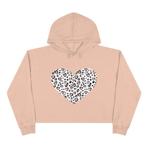 Crop Hoodie Pink hearts - Lovely X Honey