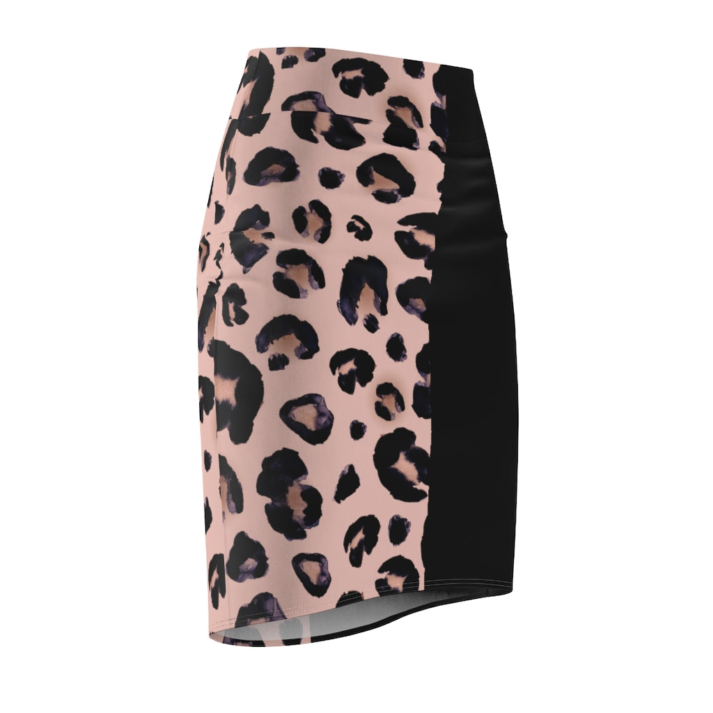 Women's Pencil Skirt 50/50 Leopard/Black - Lovely X Honey