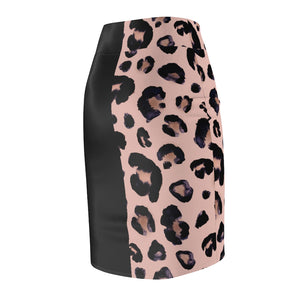 Women's Pencil Skirt 50/50 Leopard/Black - Lovely X Honey