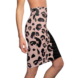 Women's Pencil Skirt 50/50 Leopard/Black - Lovely X Honey