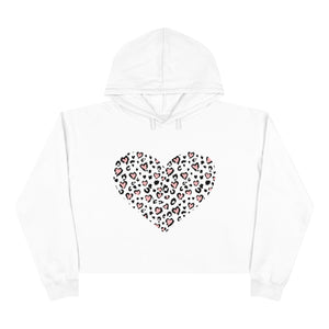 Crop Hoodie Pink hearts - Lovely X Honey