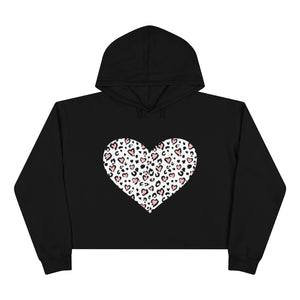 Crop Hoodie Pink hearts - Lovely X Honey