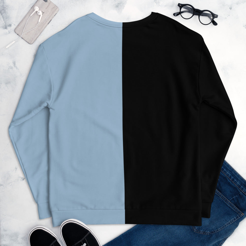 Unisex Sweatshirt Fiftyfifty Black/Blue - Lovely X Honey