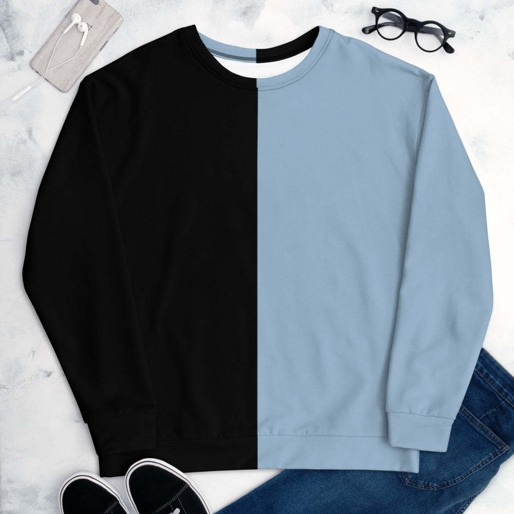 Unisex Sweatshirt Fiftyfifty Black/Blue - Lovely X Honey