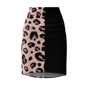 Women's Pencil Skirt 50/50 Leopard/Black - Lovely X Honey