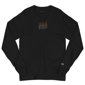 Men's Champion Long Sleeve Shirt Good Vibes Only - Lovely X Honey