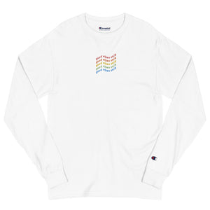 Men's Champion Long Sleeve Shirt Good Vibes Only - Lovely X Honey