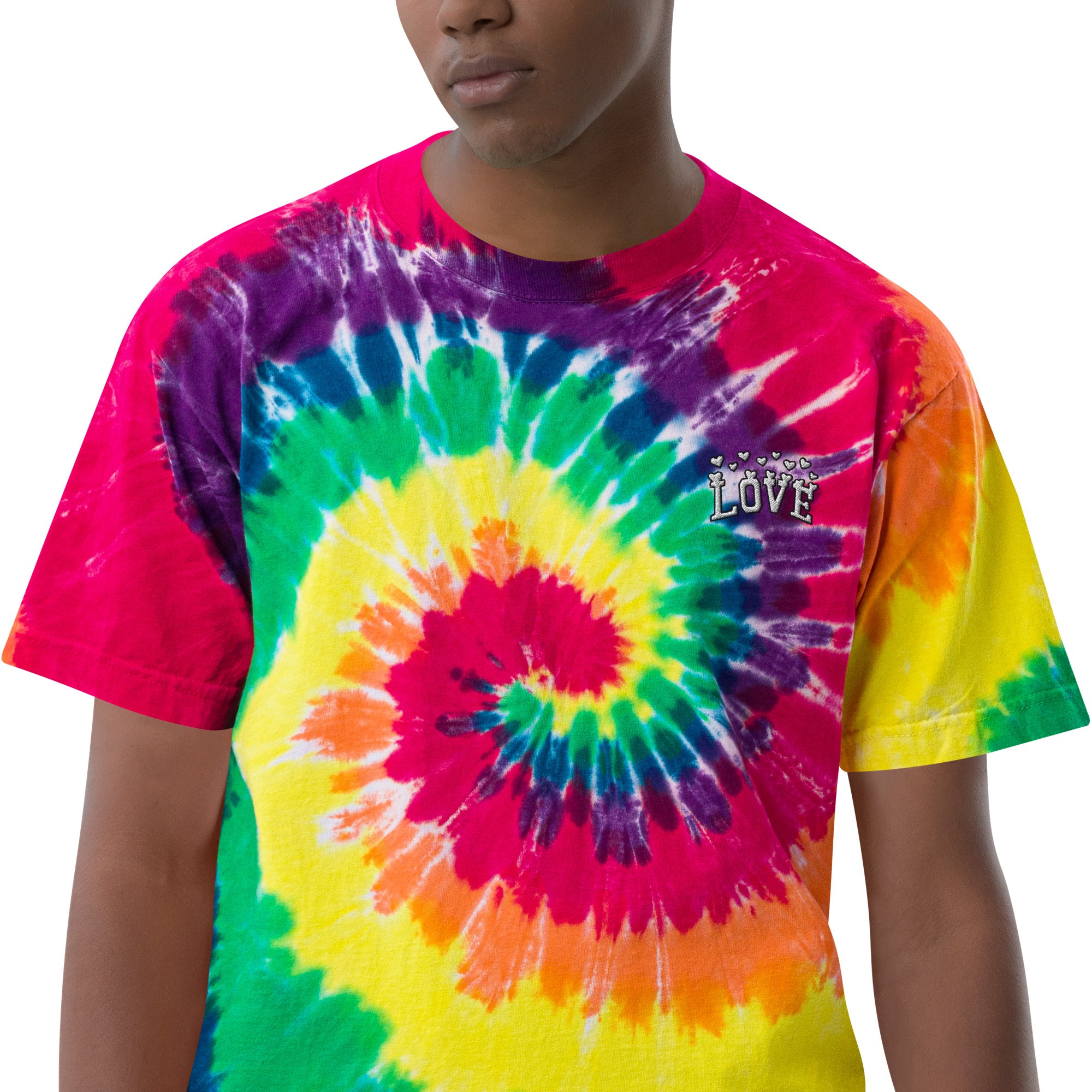 Oversized unisex tie-dye t-shirt Love