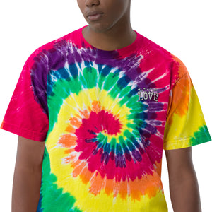 Oversized unisex tie-dye t-shirt Love