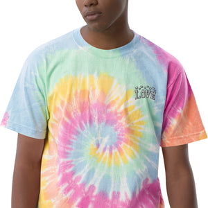 Oversized unisex tie-dye t-shirt Love