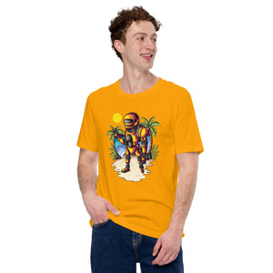 Unisex t-shirt beach robot